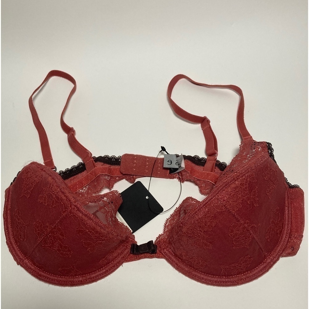 NWT else lingerie pomegranate Lace Underwire Bra 2 Hooks size 36B